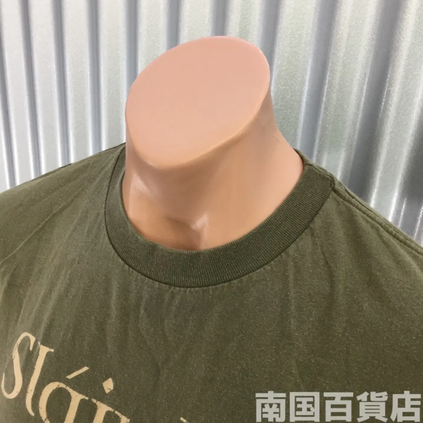 米軍放出品Tシャツ(OD)中古(サイズ不明) 記録写真3
