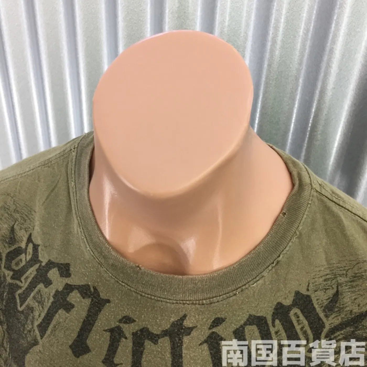 米軍放出品Tシャツ(OD)中古(サイズ不明) 記録写真3