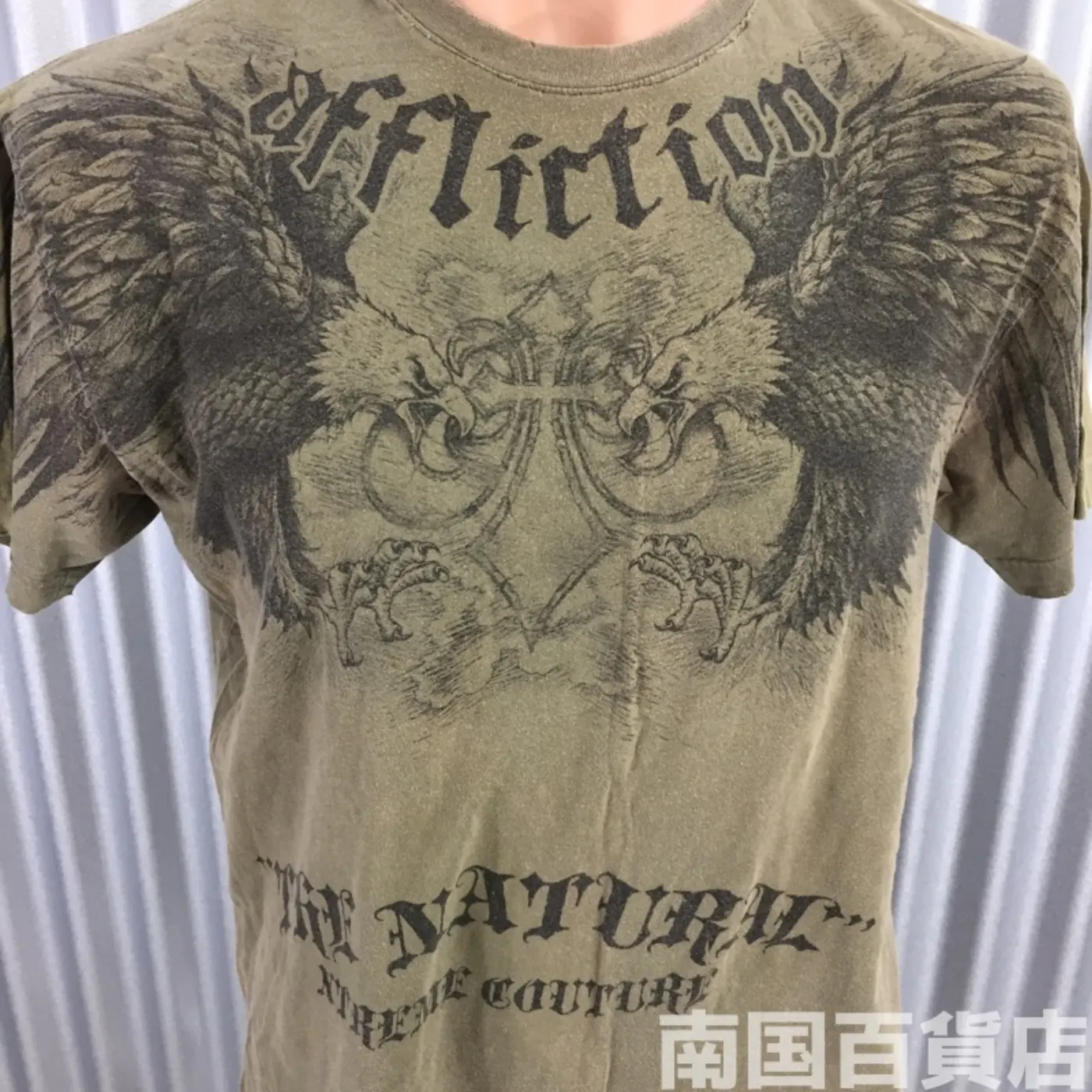 米軍放出品Tシャツ(OD)中古(サイズ不明) 記録写真4