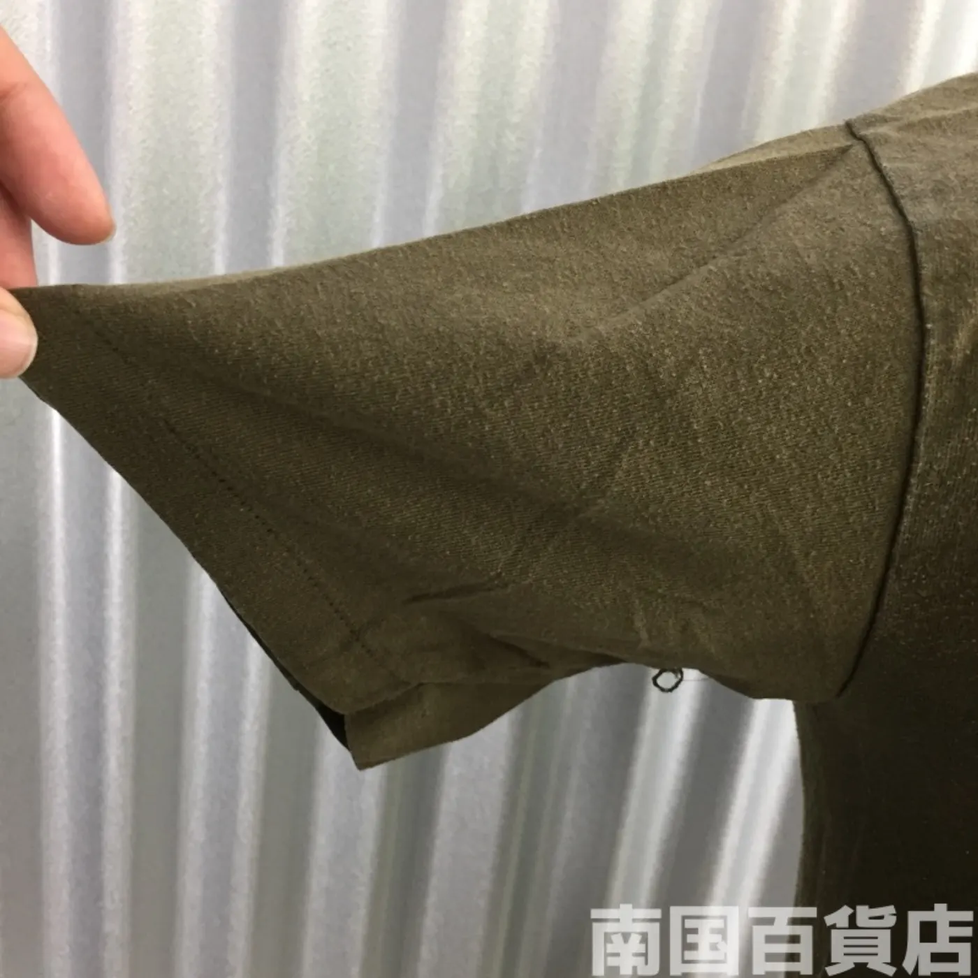 米軍放出品Tシャツ(OD)中古(サイズ不明) 記録写真5