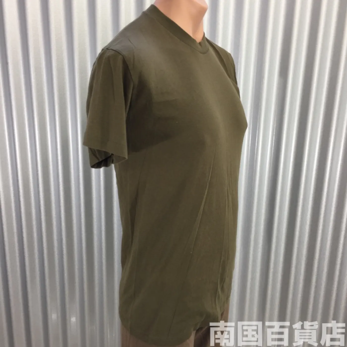 米軍放出品Tシャツ(OD)中古(サイズ不明) 記録写真4
