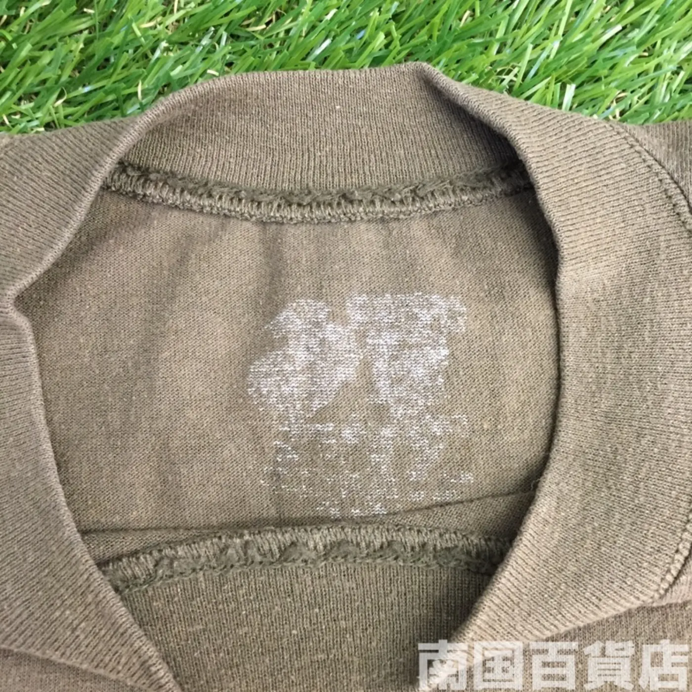 米軍放出品Tシャツ(OD)中古(サイズ不明) 記録写真6