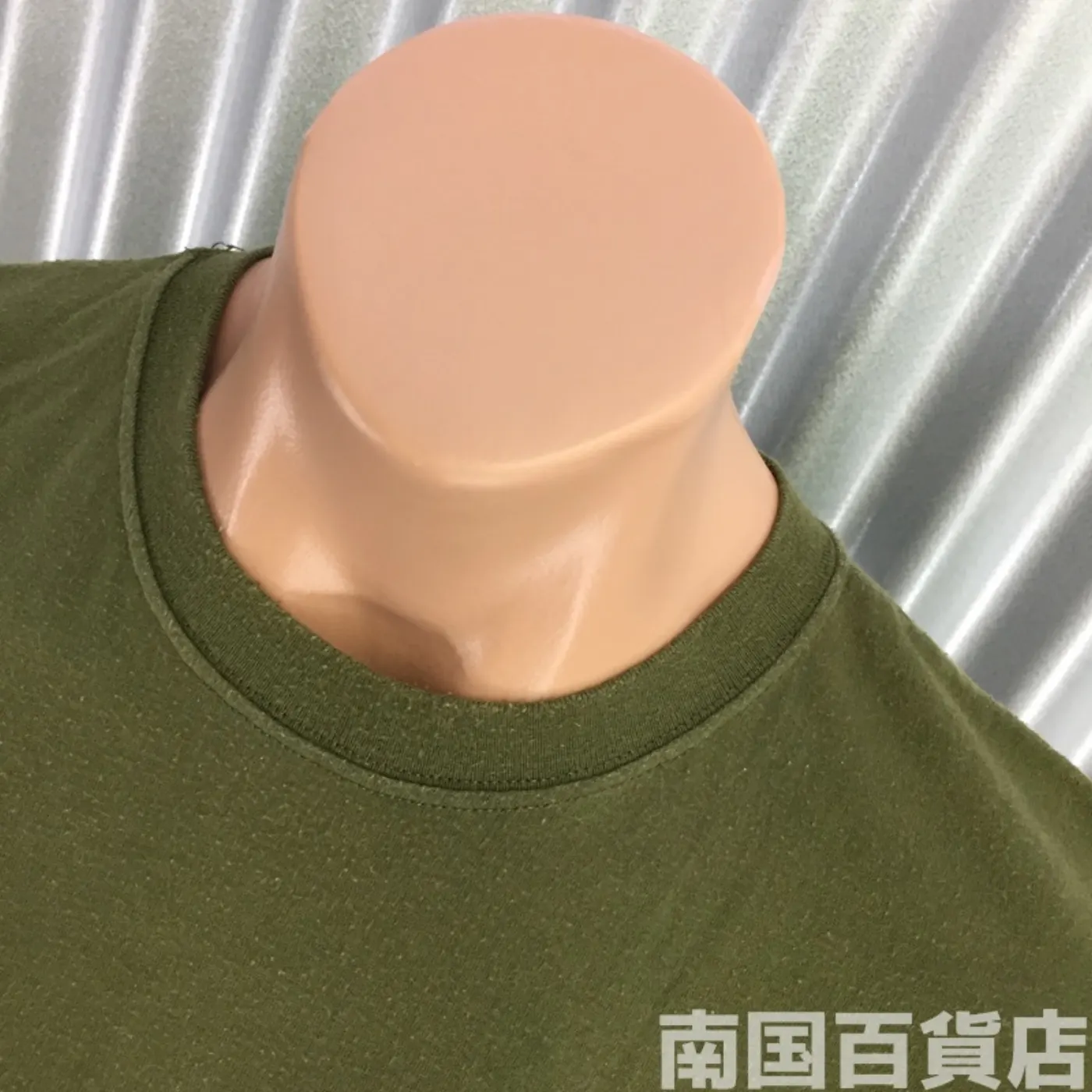 米軍放出品Tシャツ(OD)中古(サイズ不明) 記録写真3