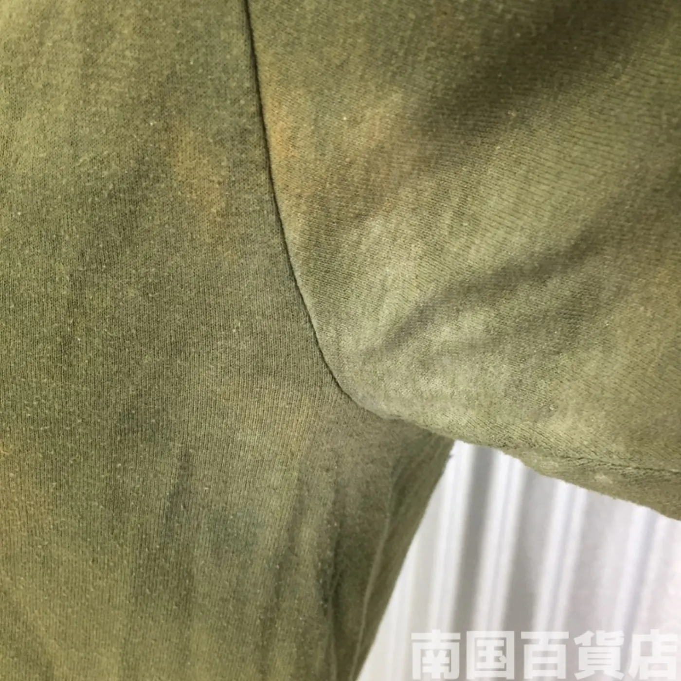 米軍放出品Tシャツ（OD）中古（サイズ不明) 記録写真5
