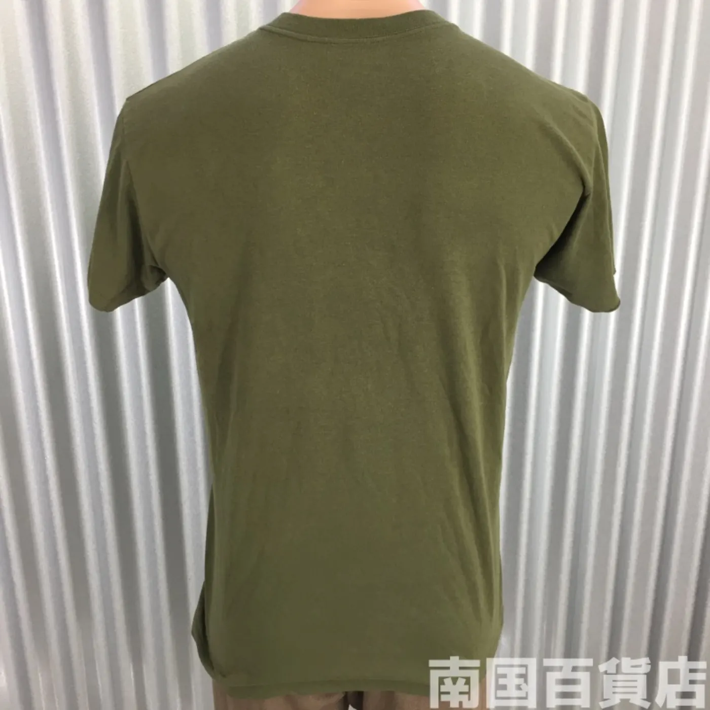 米軍放出品Tシャツ（OD）中古（サイズ不明) 記録写真2
