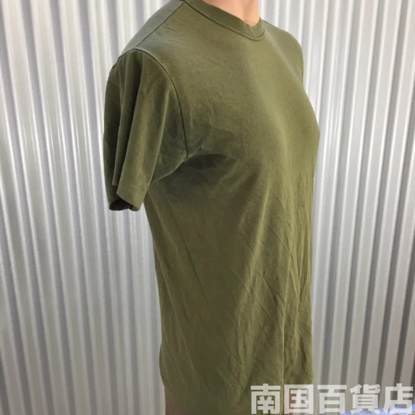 米軍放出品Tシャツ(OD)中古(サイズ不明) 記録写真4