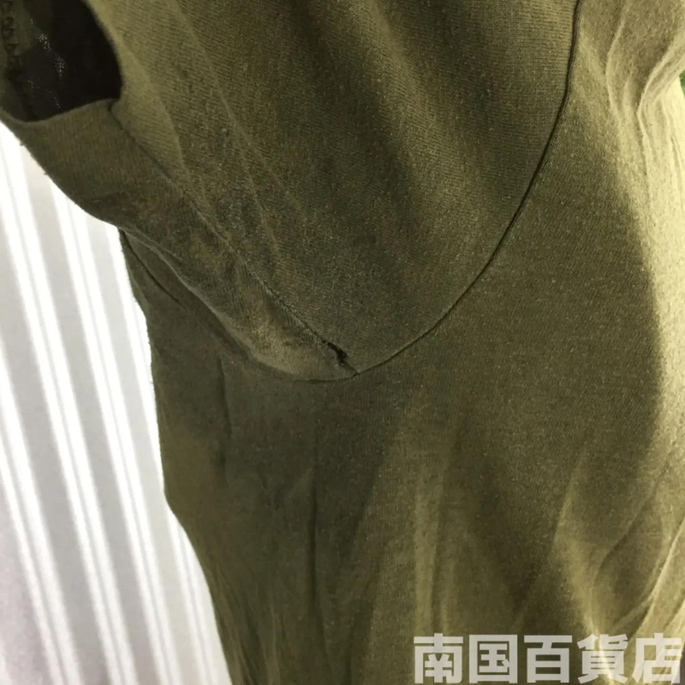 米軍放出品Tシャツ(OD)中古(サイズ不明) 記録写真7