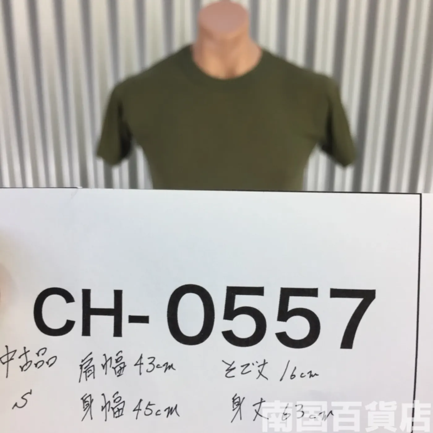 米軍放出品Tシャツ(OD)中古(S) 記録写真7