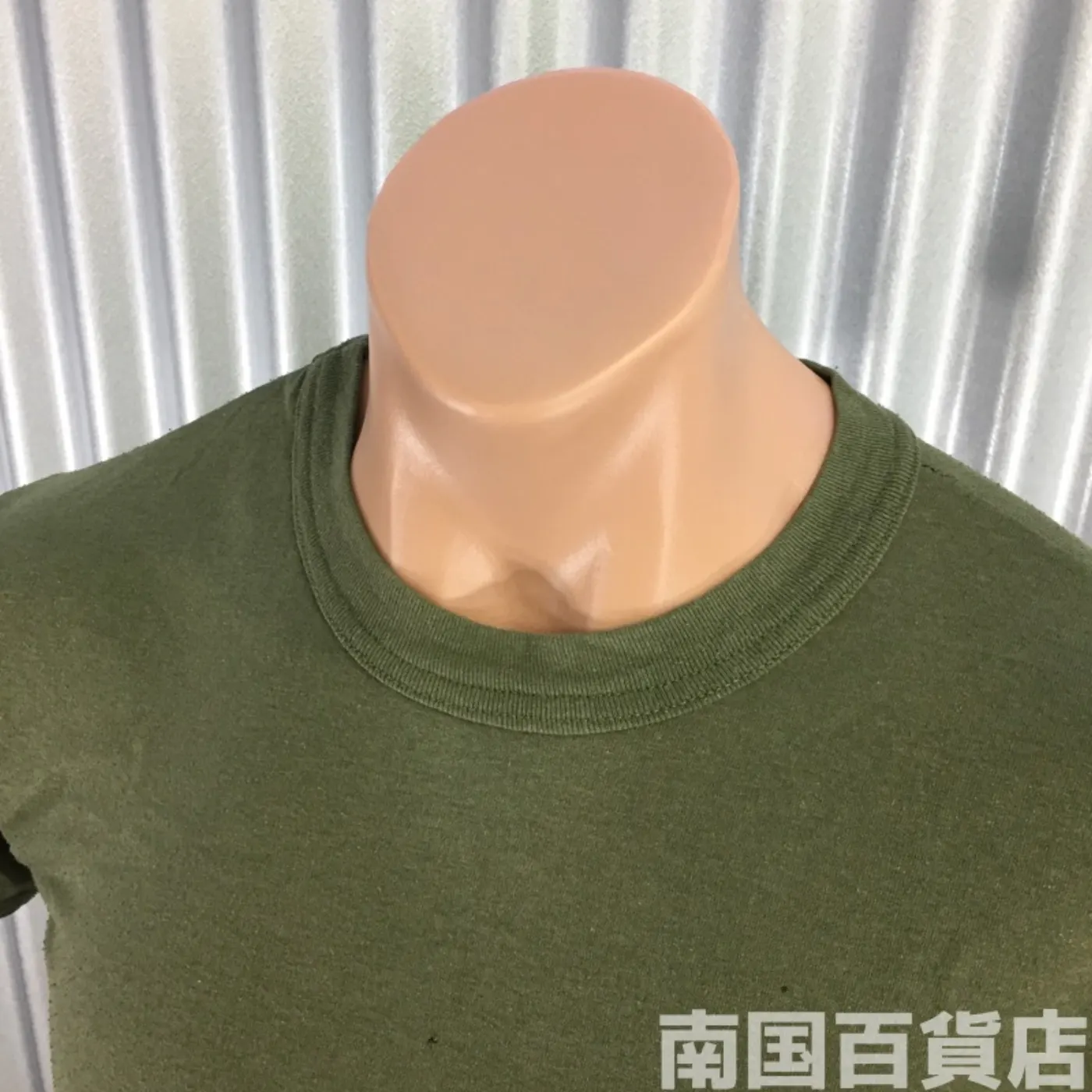 米軍放出品Tシャツ（OD）中古(サイズ不明） 記録写真3