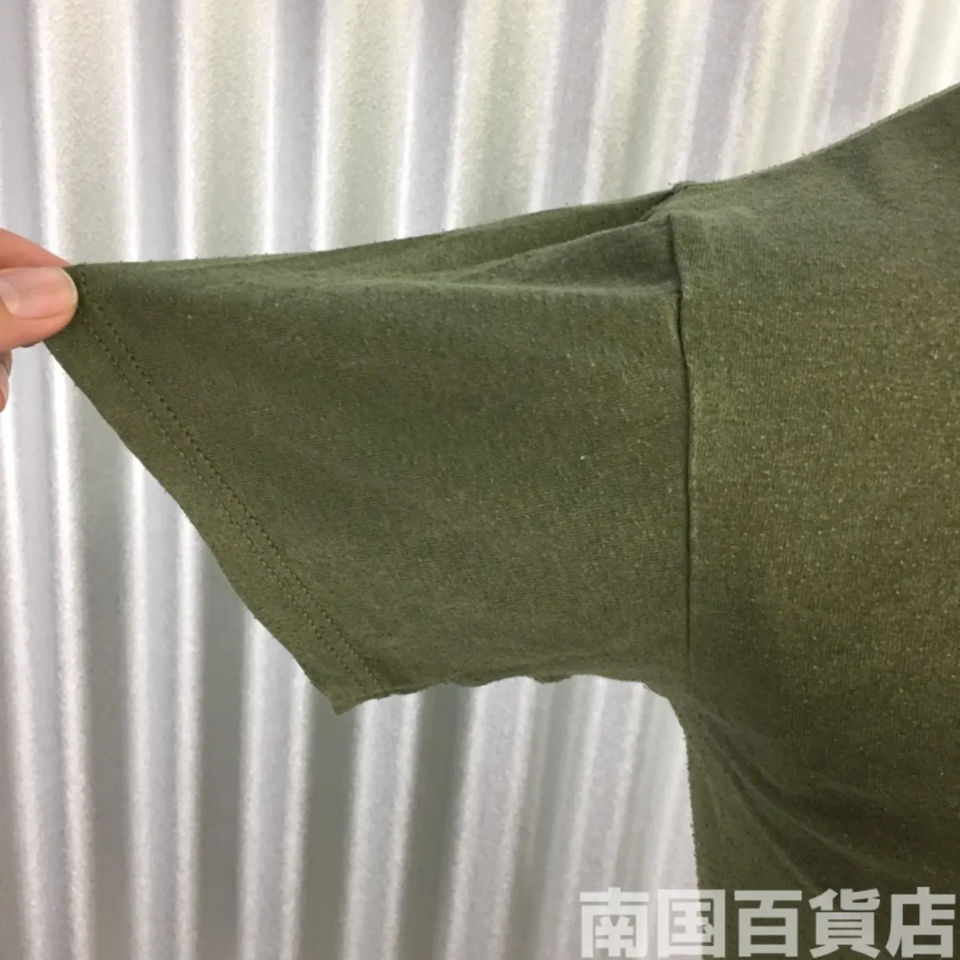 米軍放出品Tシャツ（OD）中古(サイズ不明） 記録写真5