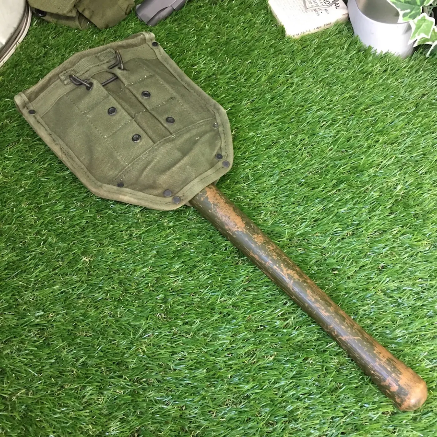 US 希少 フォールディング ショベル 中古品 記録写真2