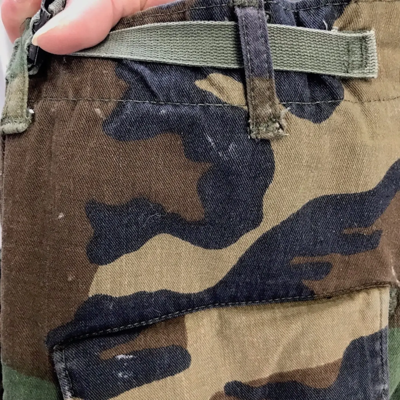 ウッドランド 迷彩 パンツ SRサイズ 中古品 記録写真7