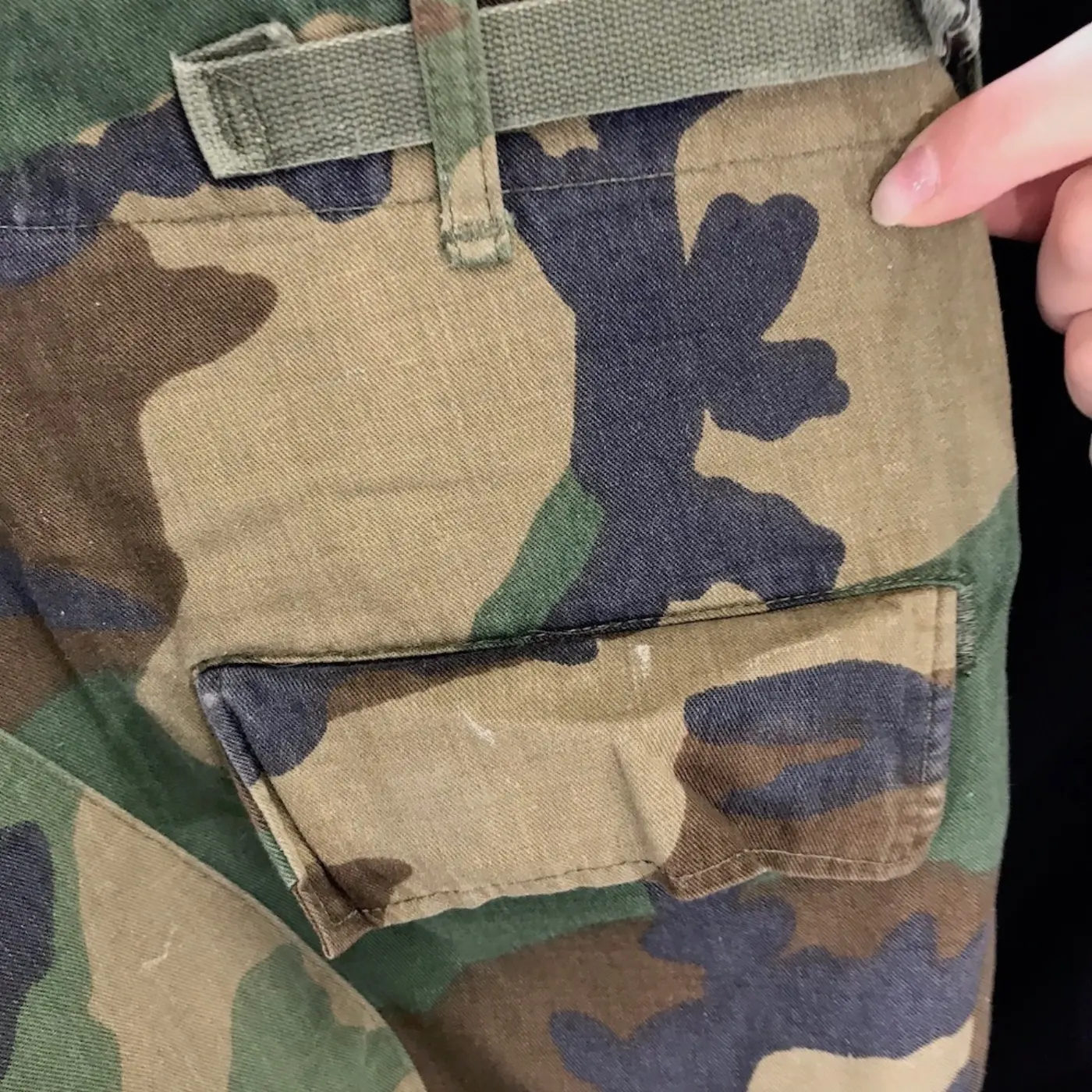ウッドランド 迷彩 パンツ SRサイズ 中古品 記録写真8
