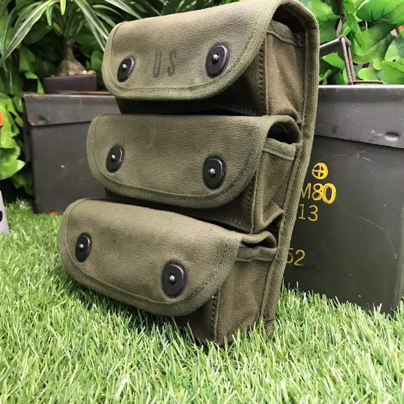 US 3連 グレネードポーチ ナム戦 希少 新品 記録写真2