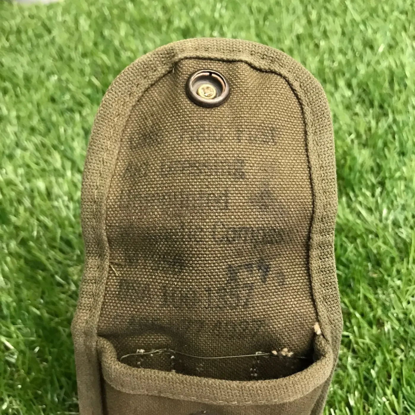 US コットン ポーチ 中古品 記録写真4