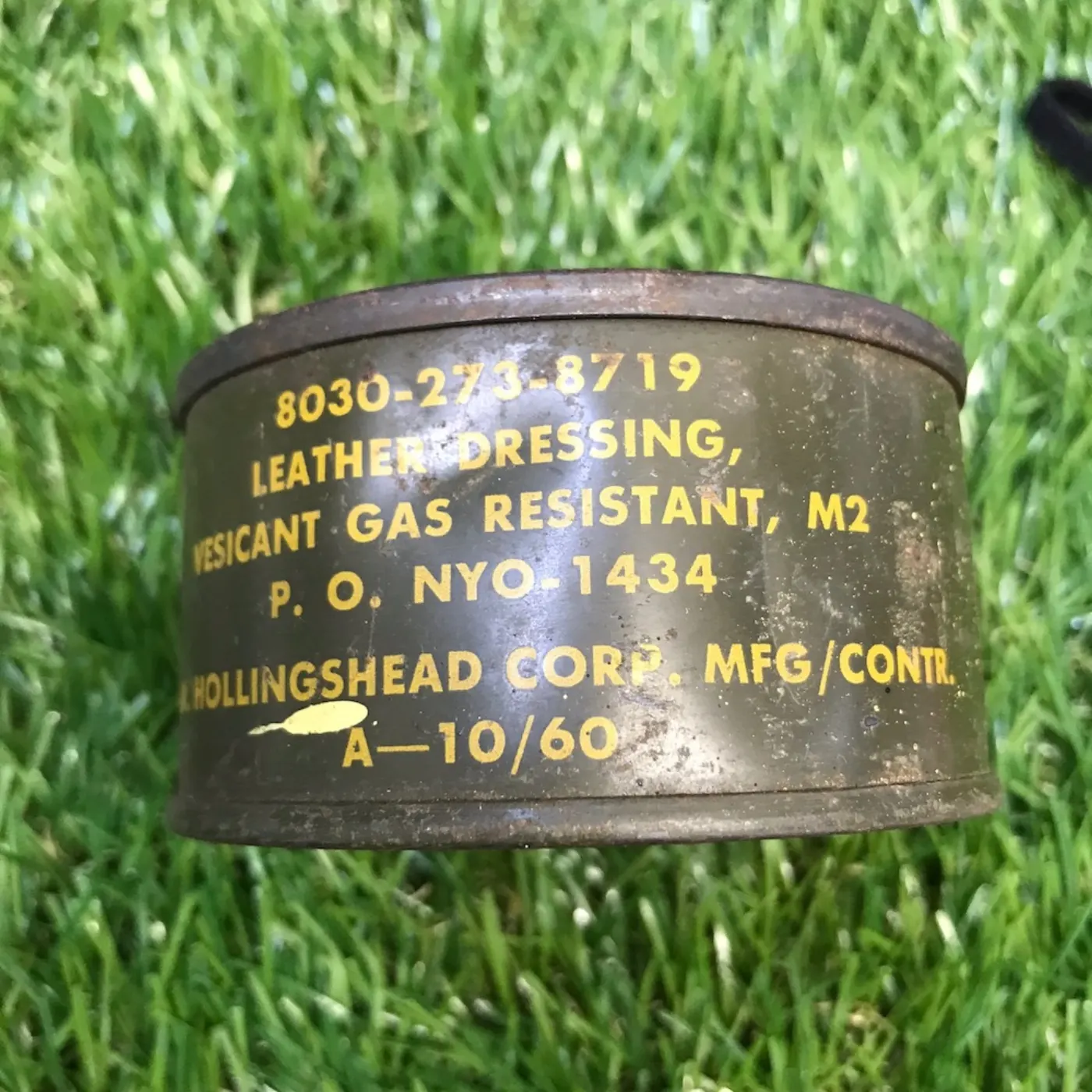米軍 レザーオイル缶 1960年代 中古良品 記録写真4
