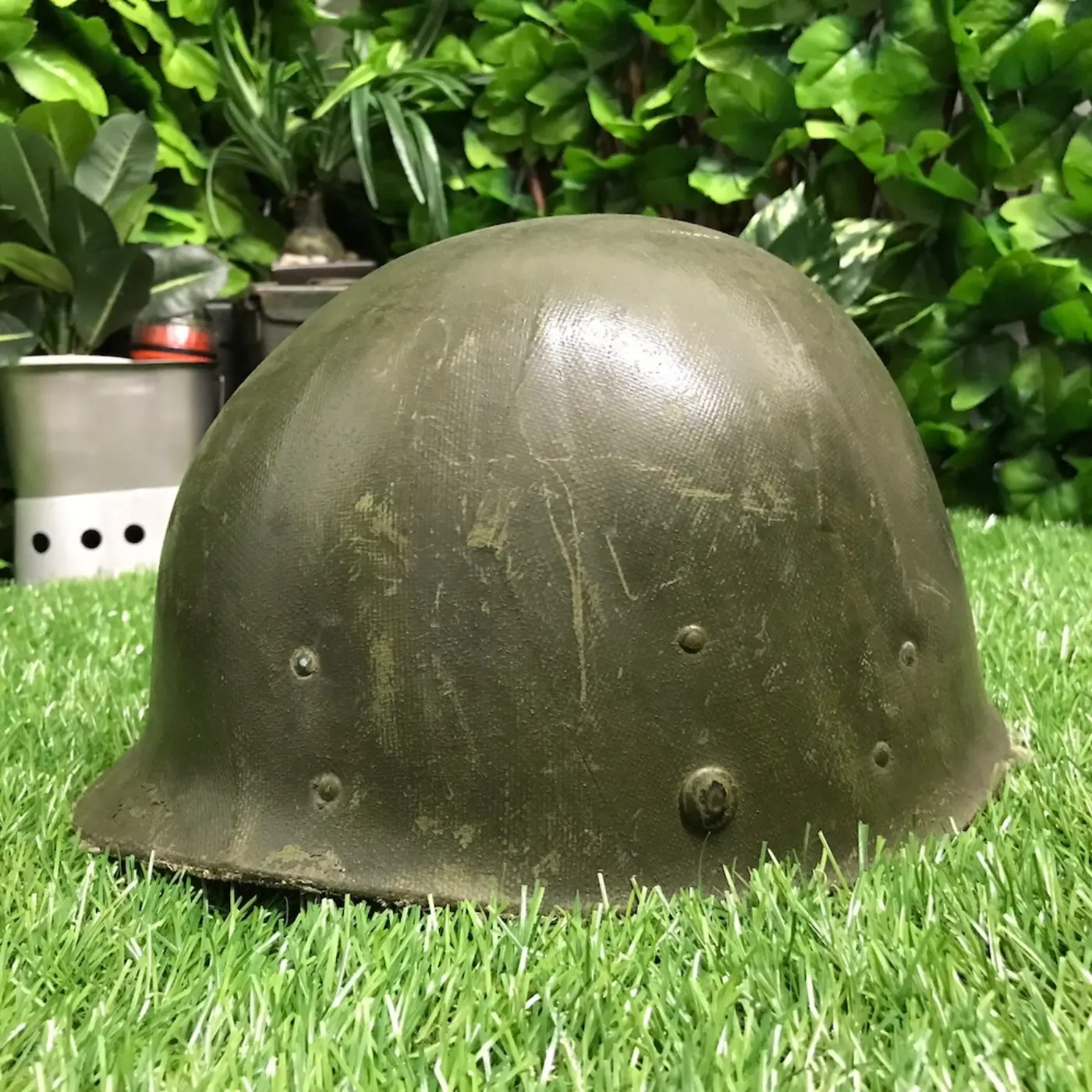 M1 スチールヘルメット 実物 放出品 記録写真10