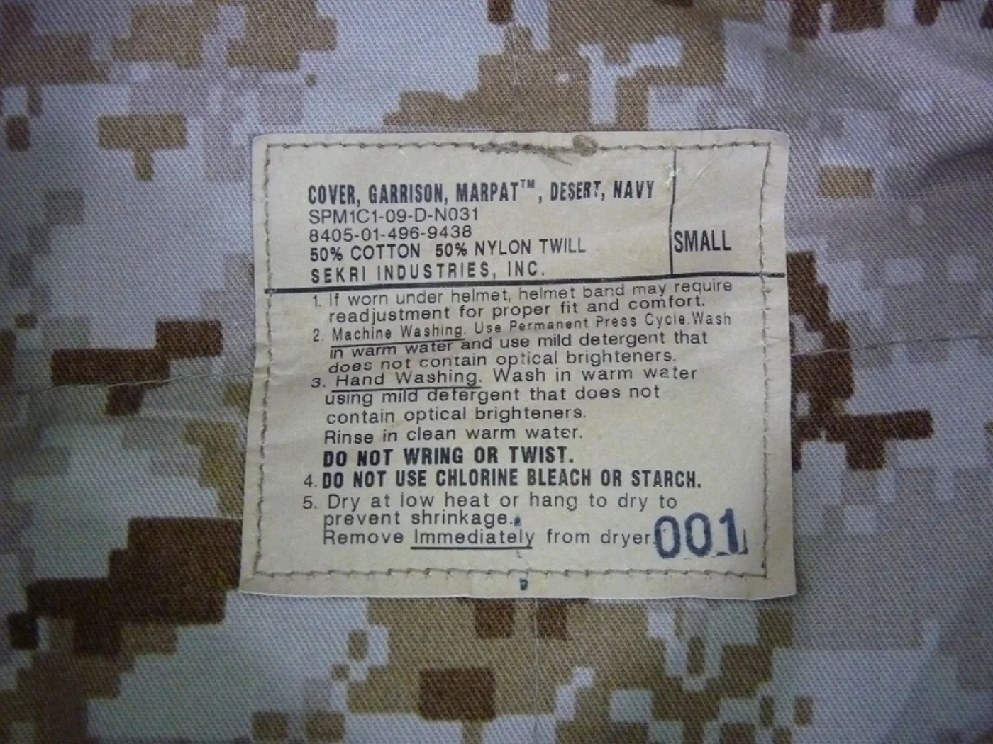 八角帽 USMC マーパットデザート S 新品 記録写真6