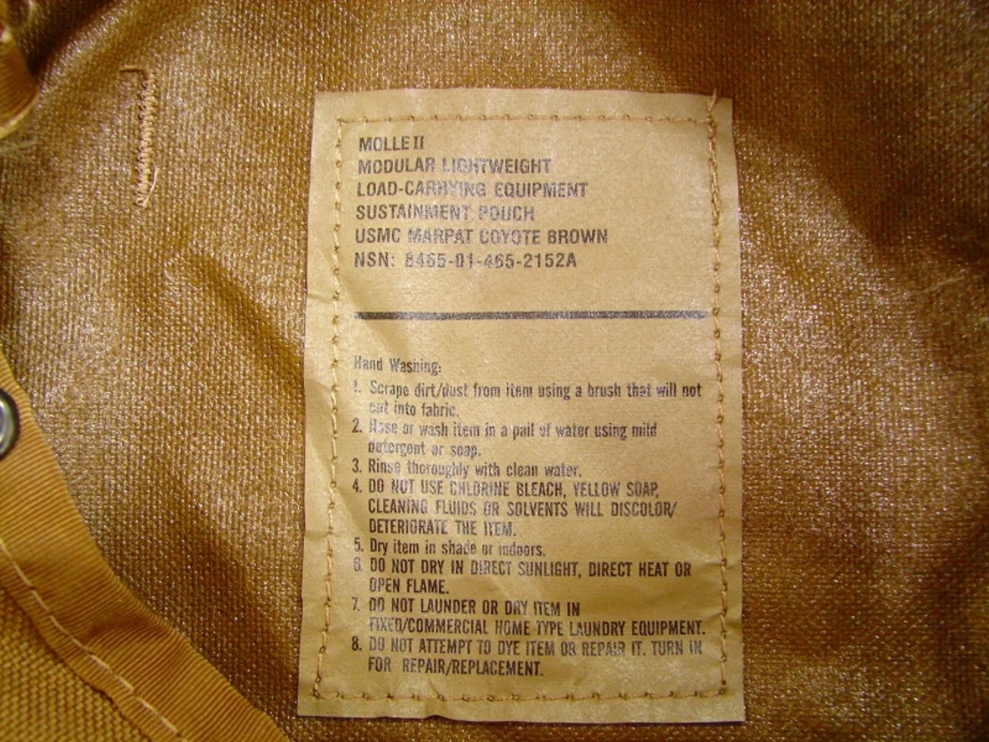 MOLLE サステインメントポーチ コヨーテカラー 記録写真5