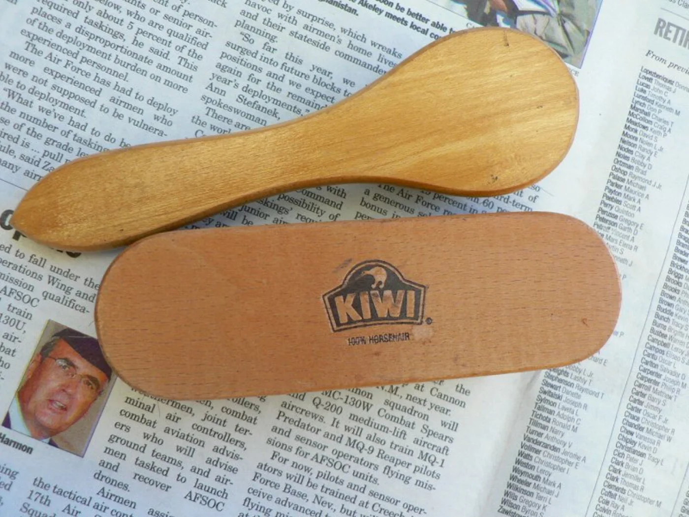 KIWI 馬毛100% シューシャインブラシセット 記録写真2