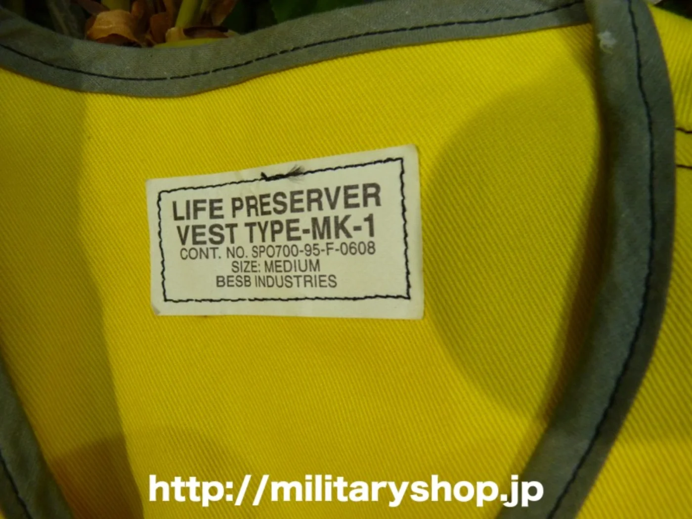 LIFE PRESERVER VEST MK-1 黄色 新品 Mサイズ 記録写真2