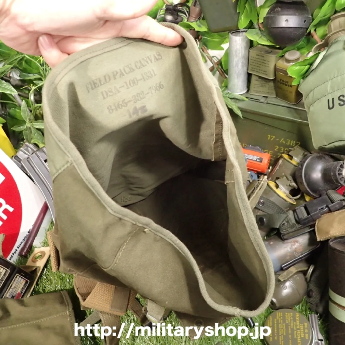 M1945 フィールドパック キャンバス 実物 中古 記録写真5