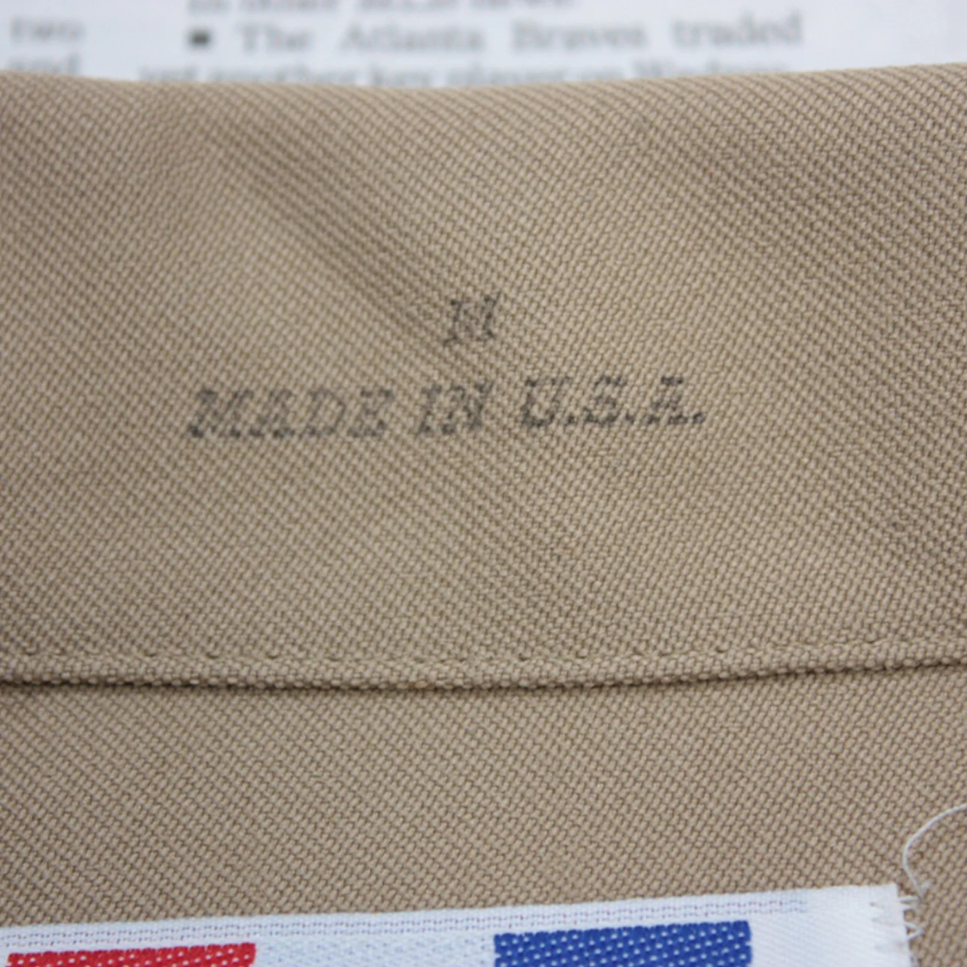 NAVY実物 カーキシャツ 半袖 極上品 Mサイズ 記録写真3