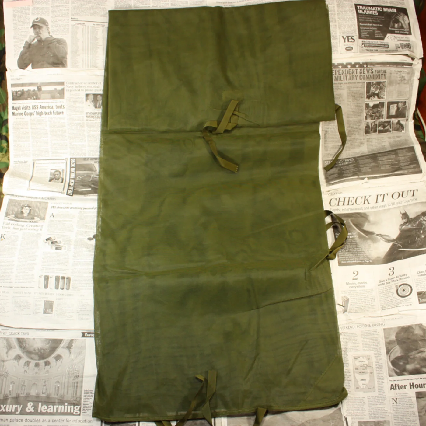 米軍 一人用蚊帳(モスキートネット) OD極上品 記録写真2