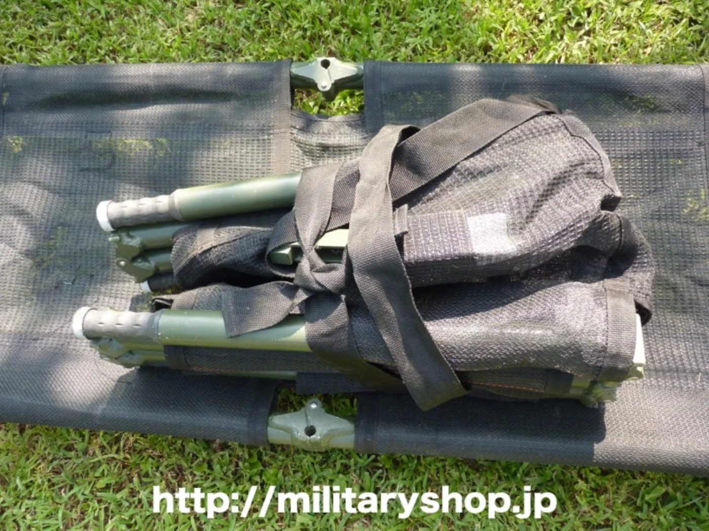 米軍 三つ折 ストレッチャー(担架) メッシュ 記録写真5