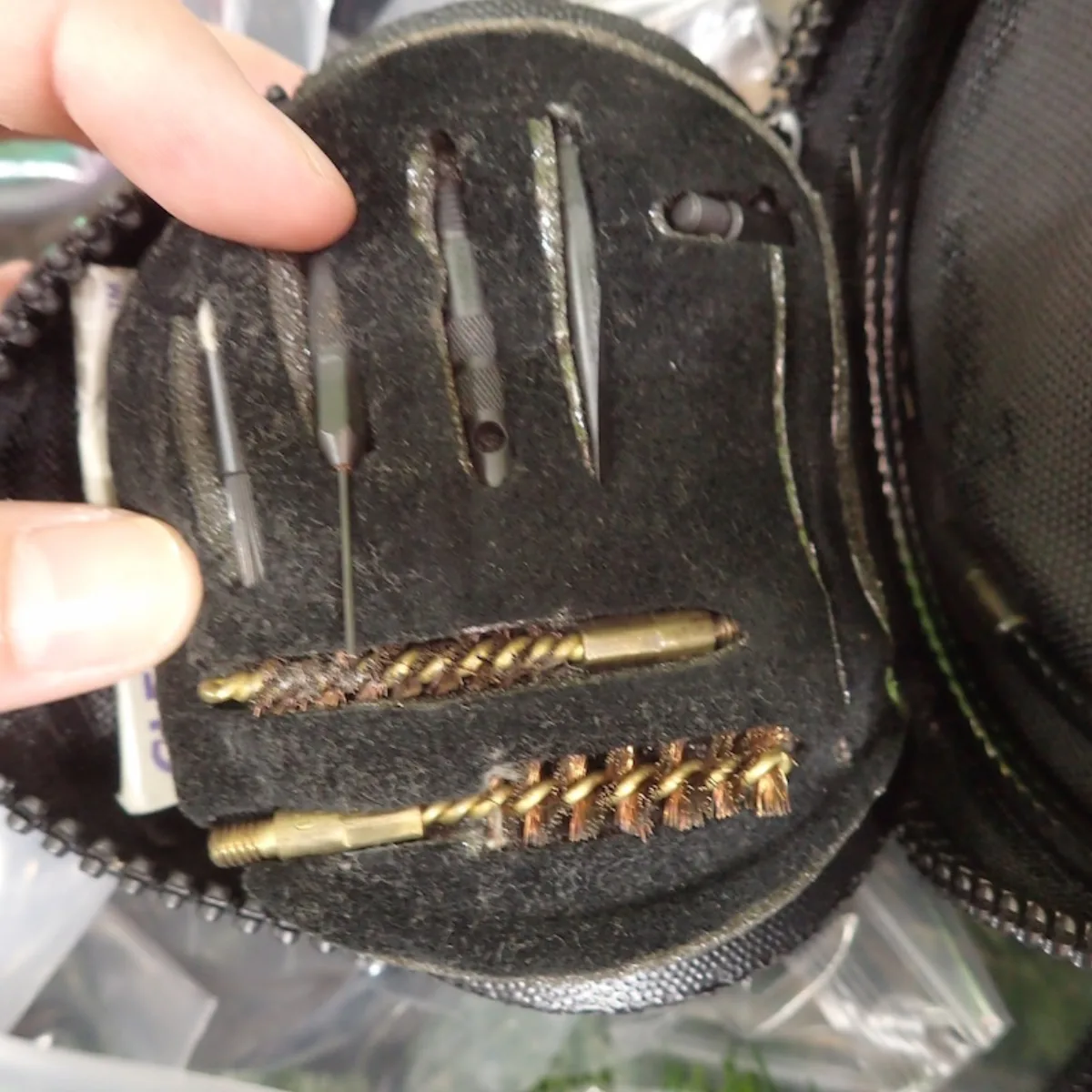銃のクリーニンッグキット 中古 黒 記録写真4