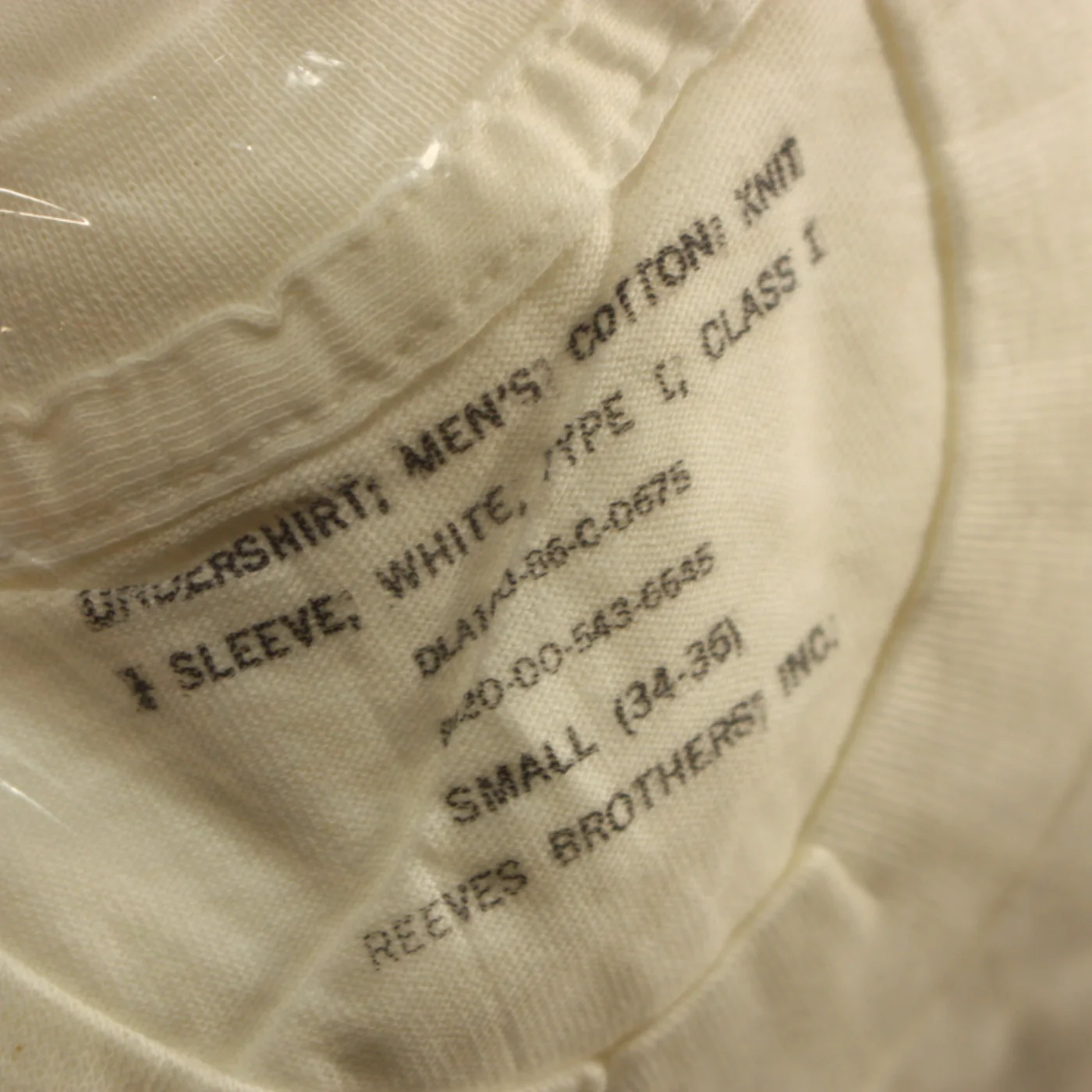 UNDER SHIRT MANS COTTON KNIT 記録写真3