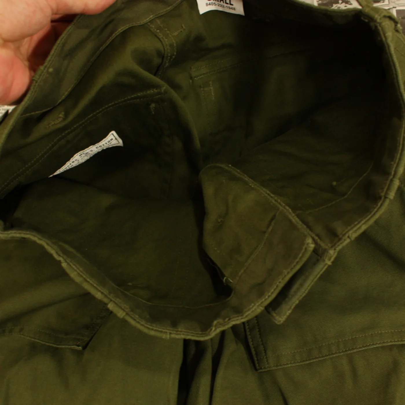 米軍 OG-107 ベイカーパンツ コットンサテーン Sサイズ 記録写真3