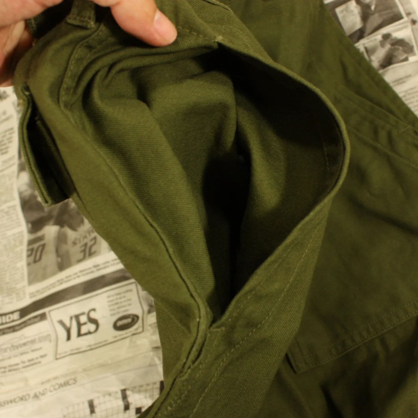 米軍 OG-107 ベイカーパンツ コットンサテーン Sサイズ 記録写真7
