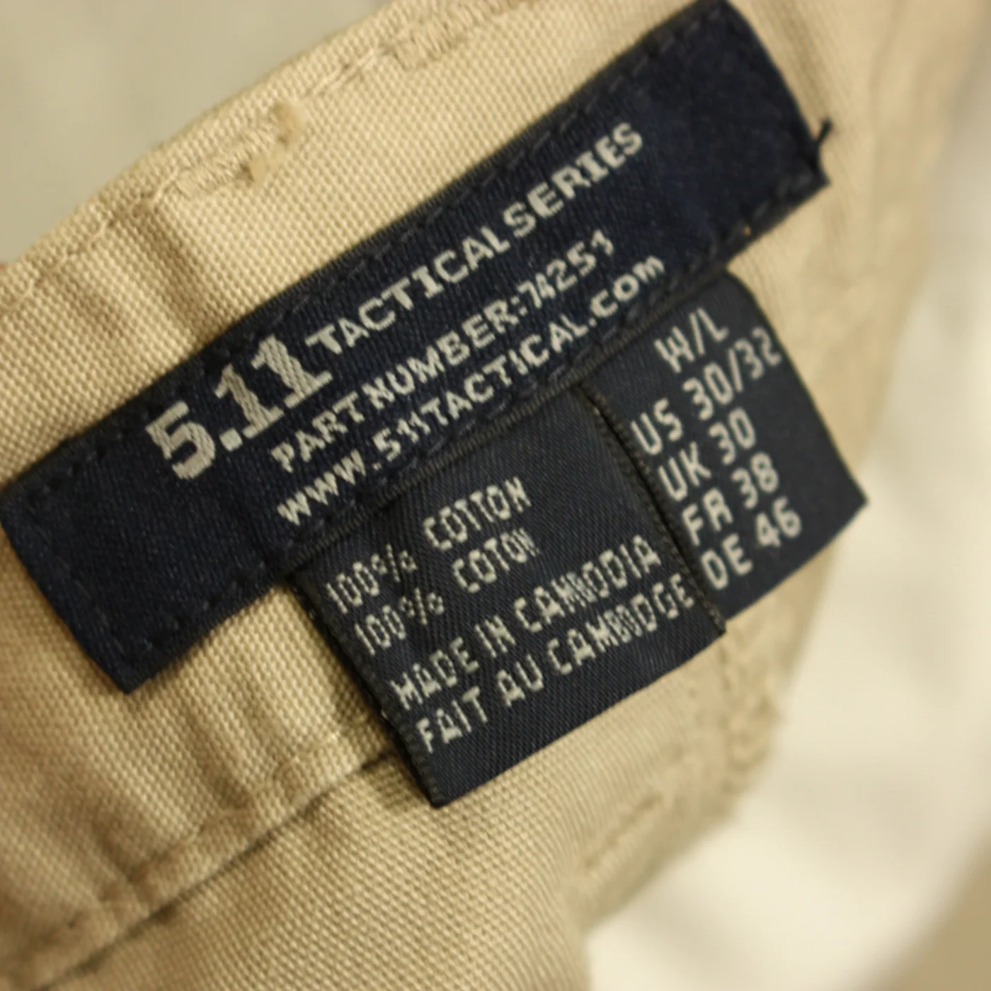 5.11 タクティカルパンツ カーキ US30/32 新品 記録写真4