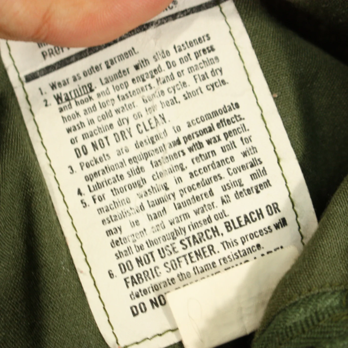 米軍 CWU-27/P フライトスーツ セージグリーン 40R 記録写真5