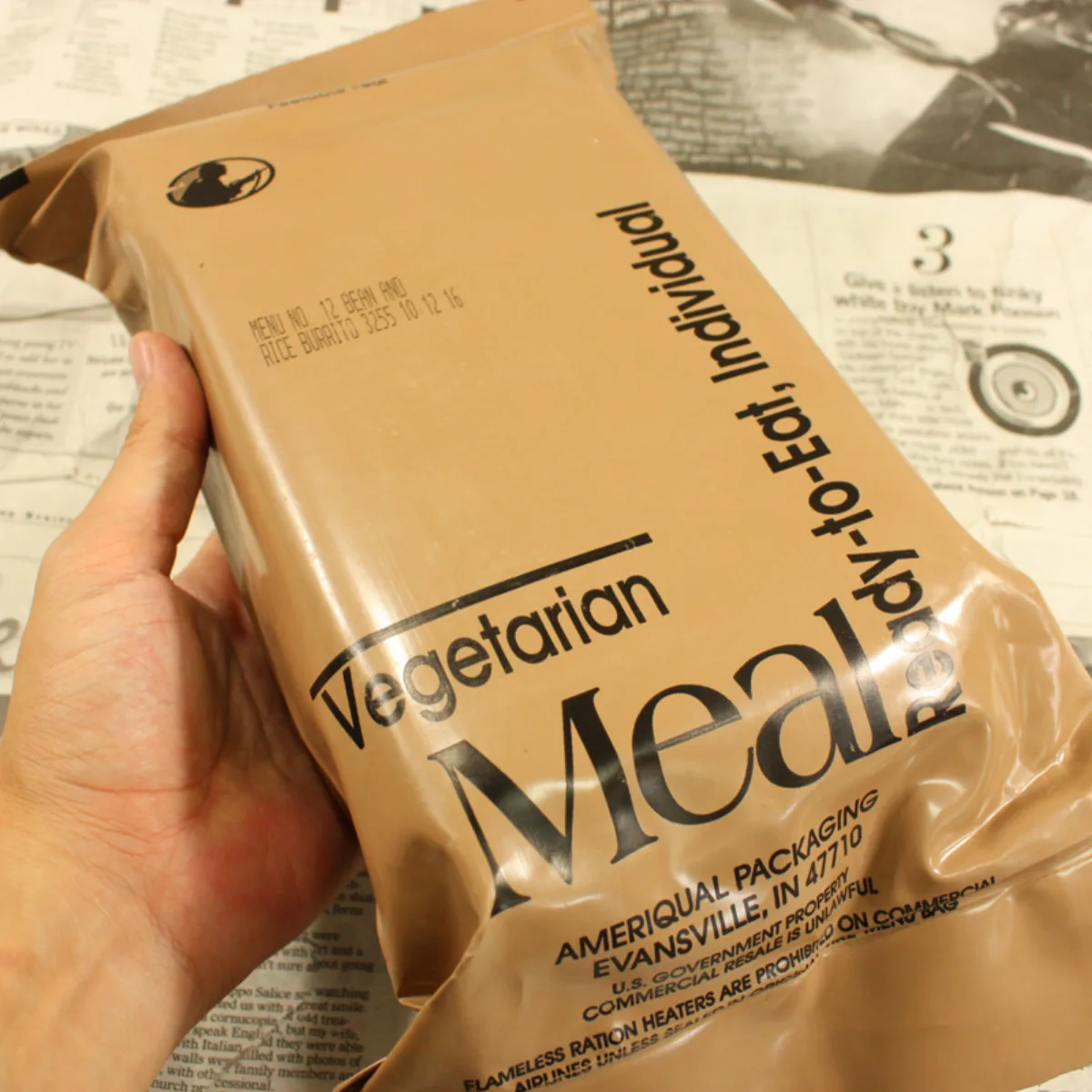 災害時非常食 MRE Cレーション1個 記録写真1