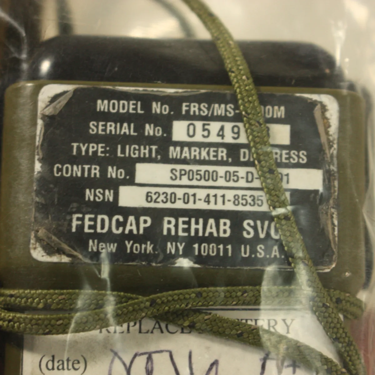 遭難用IRストロボライト FEDCAP REHAB SVCS 記録写真2