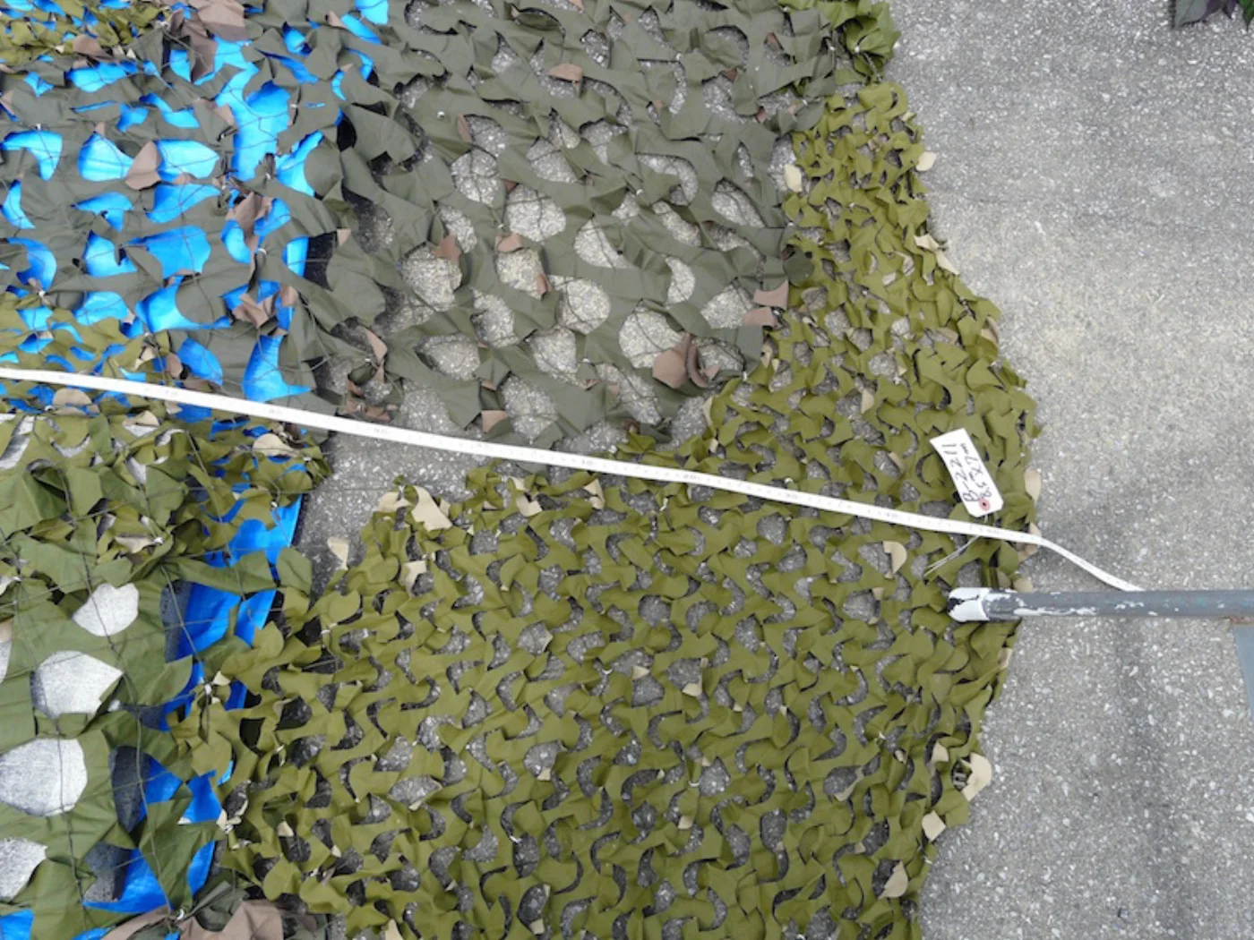 米軍放出 偽装網 カモフラージュネット 旧タイプ 約8.5×7m 記録写真3