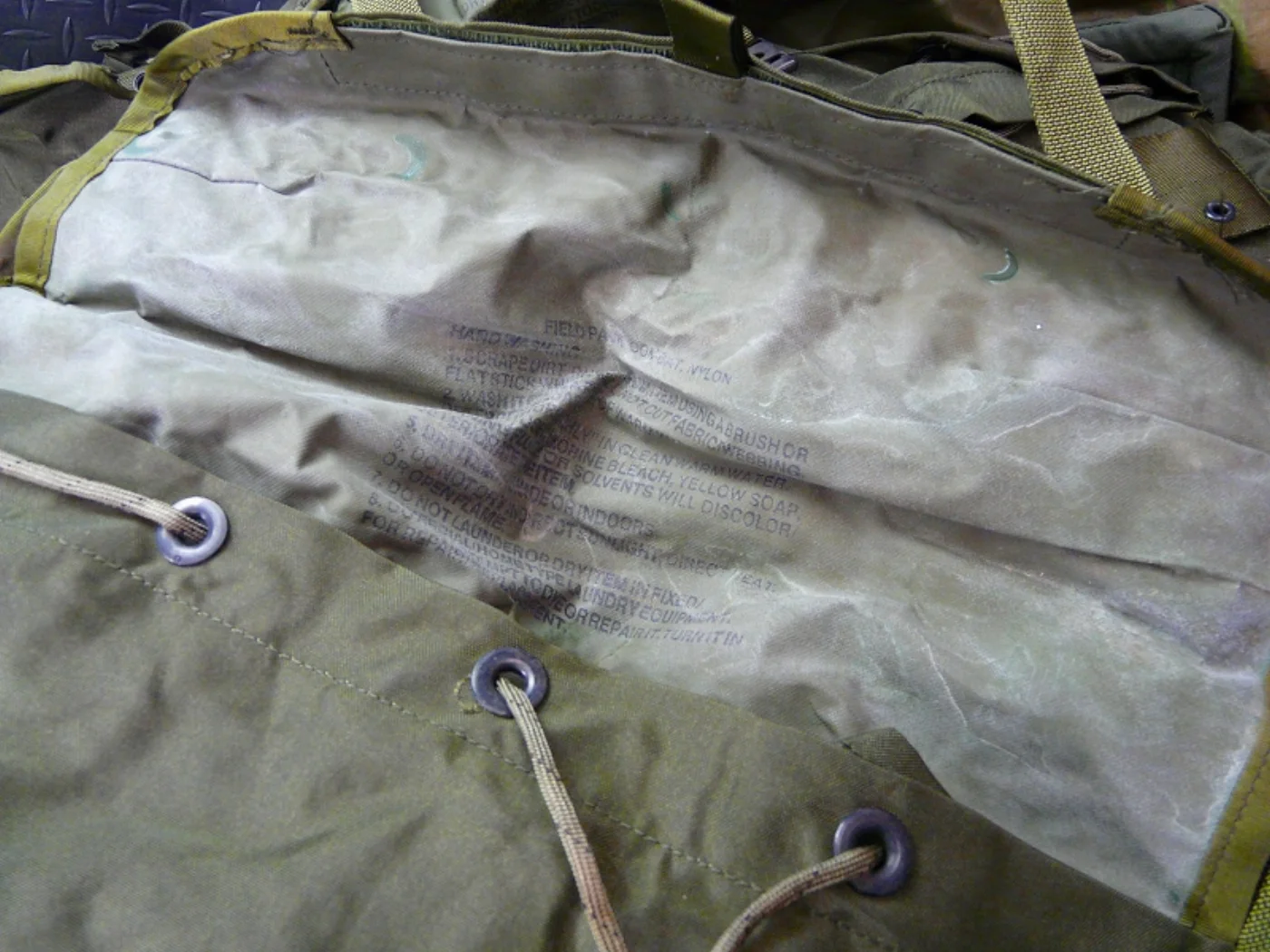 米軍実物 アリスパック ショルダー付 LC-1 OD 防水パック付き デッドストック 記録写真3