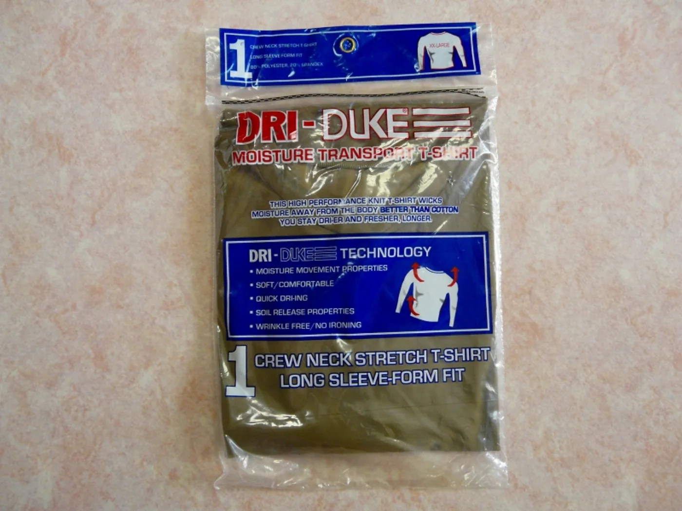 米軍実物 DRI-DUKE 長袖アンダーシャツ コヨーテ 新品 記録写真2
