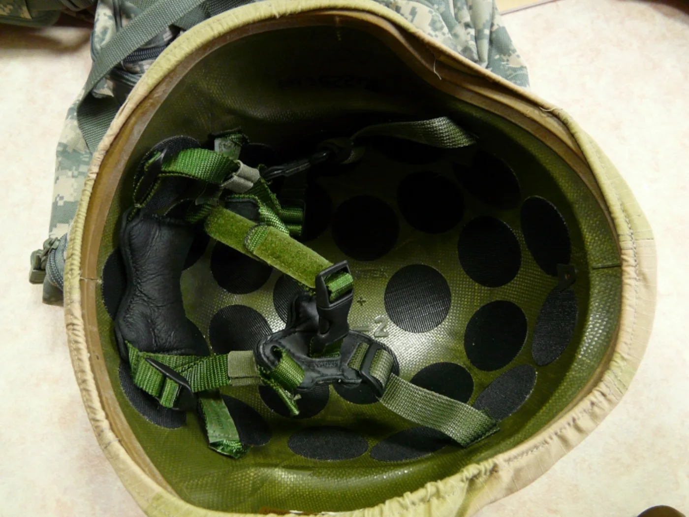 USMC ライトウェイトヘルメット Lサイズ ヘルメットライトHL1付き 記録写真3