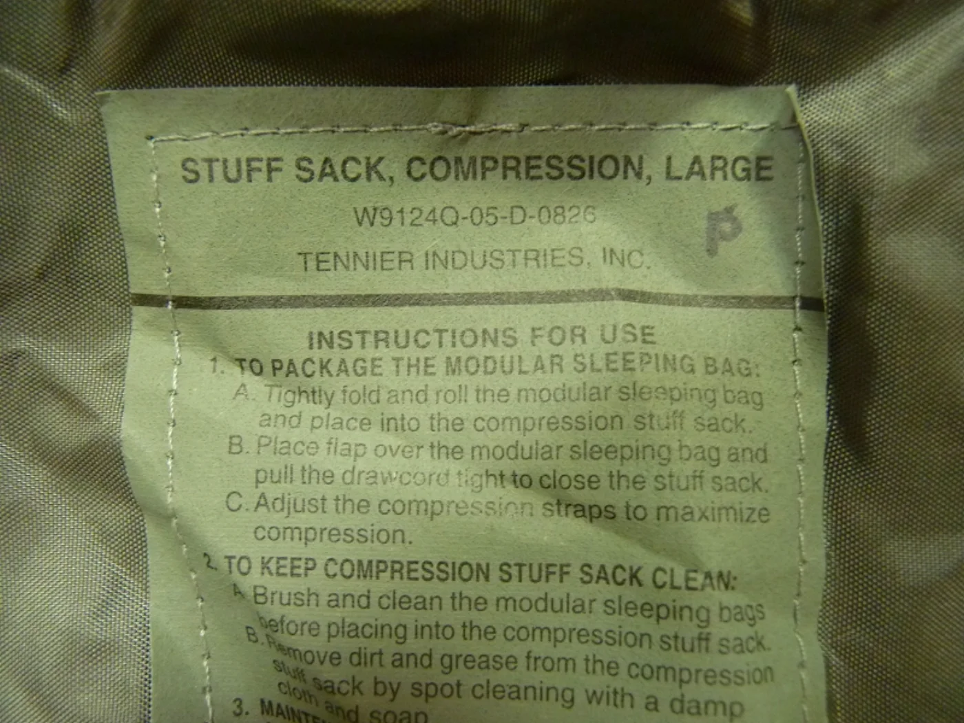 ミリタリーショップ 南国百貨店.COM|沖縄 STUFF SACK COMPRESSIN LARGE [Q-789] - 記録写真6