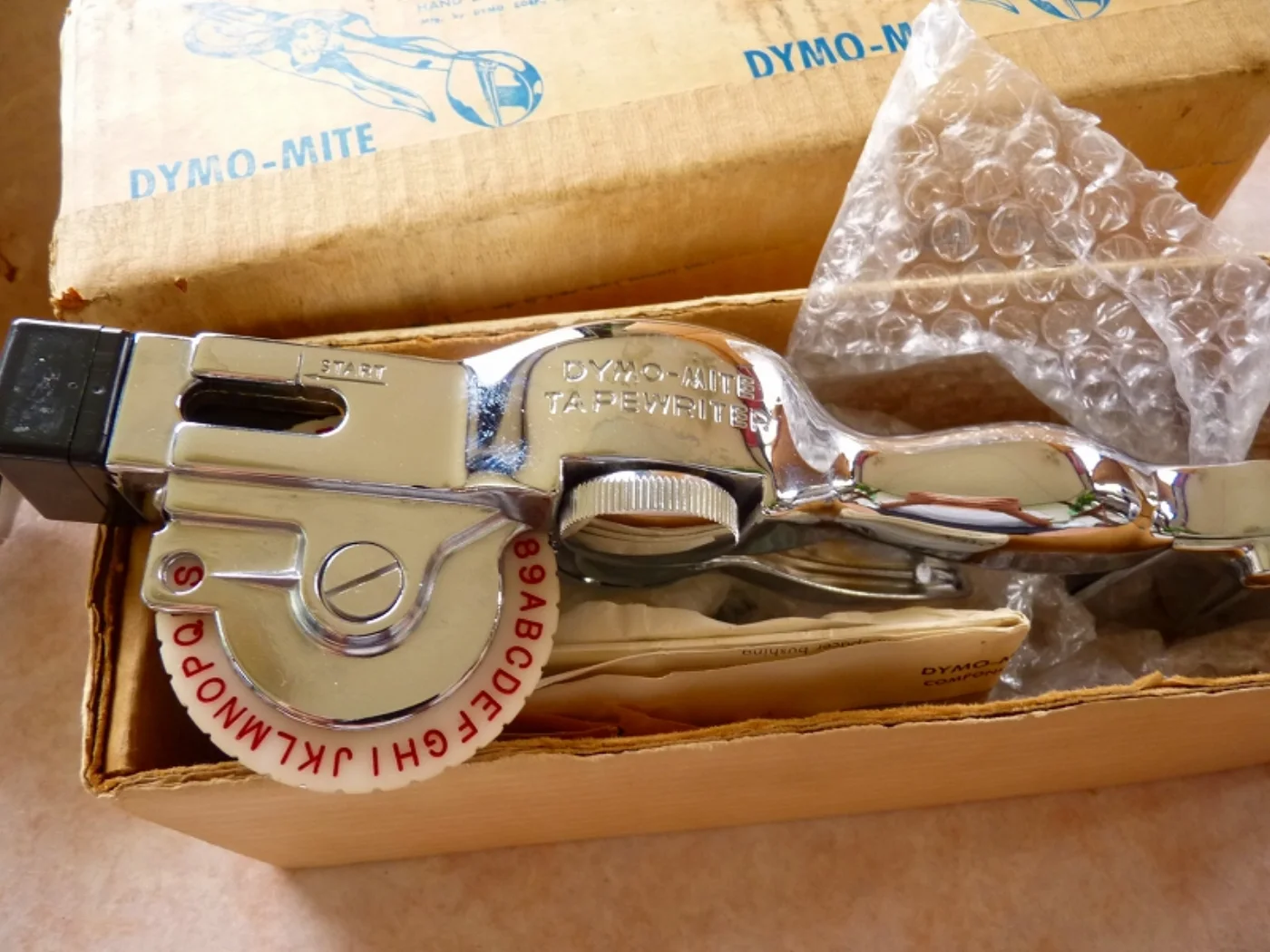 DYMO-MITE テープライター ヴィンテージ 箱入り 記録写真5