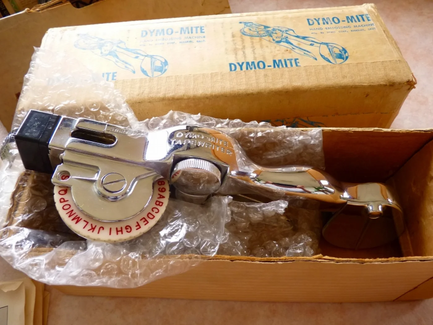 DYMO-MITE テープライター ヴィンテージ 箱入り 記録写真6