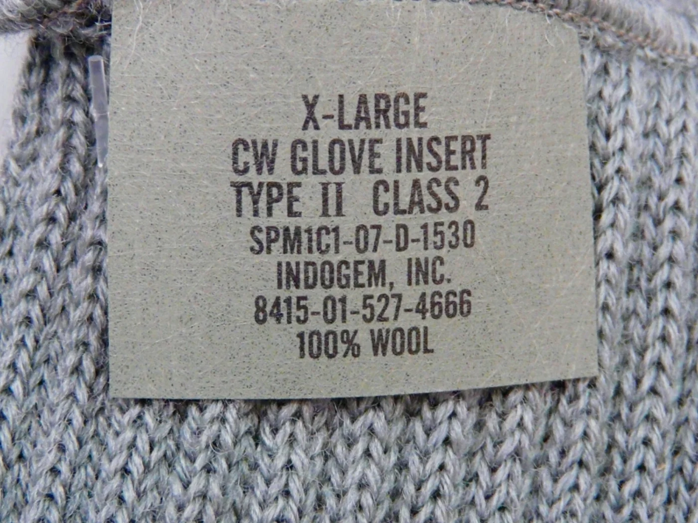 ミリタリーショップ 南国百貨店.COM|沖縄 CW GLOVE INSERT TYPE II 100%WOOL [ZZ 記録写真4