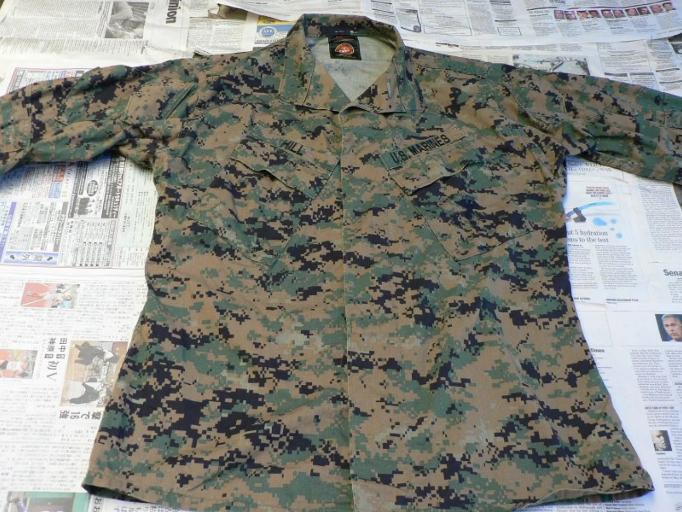 USMC マーパット ウッドランド ブラウス M-R 実名記名入り 記録写真4