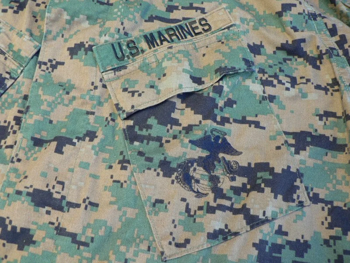 USMC マーパット ウッドランド ブラウス M-R 実名記名入り 記録写真6