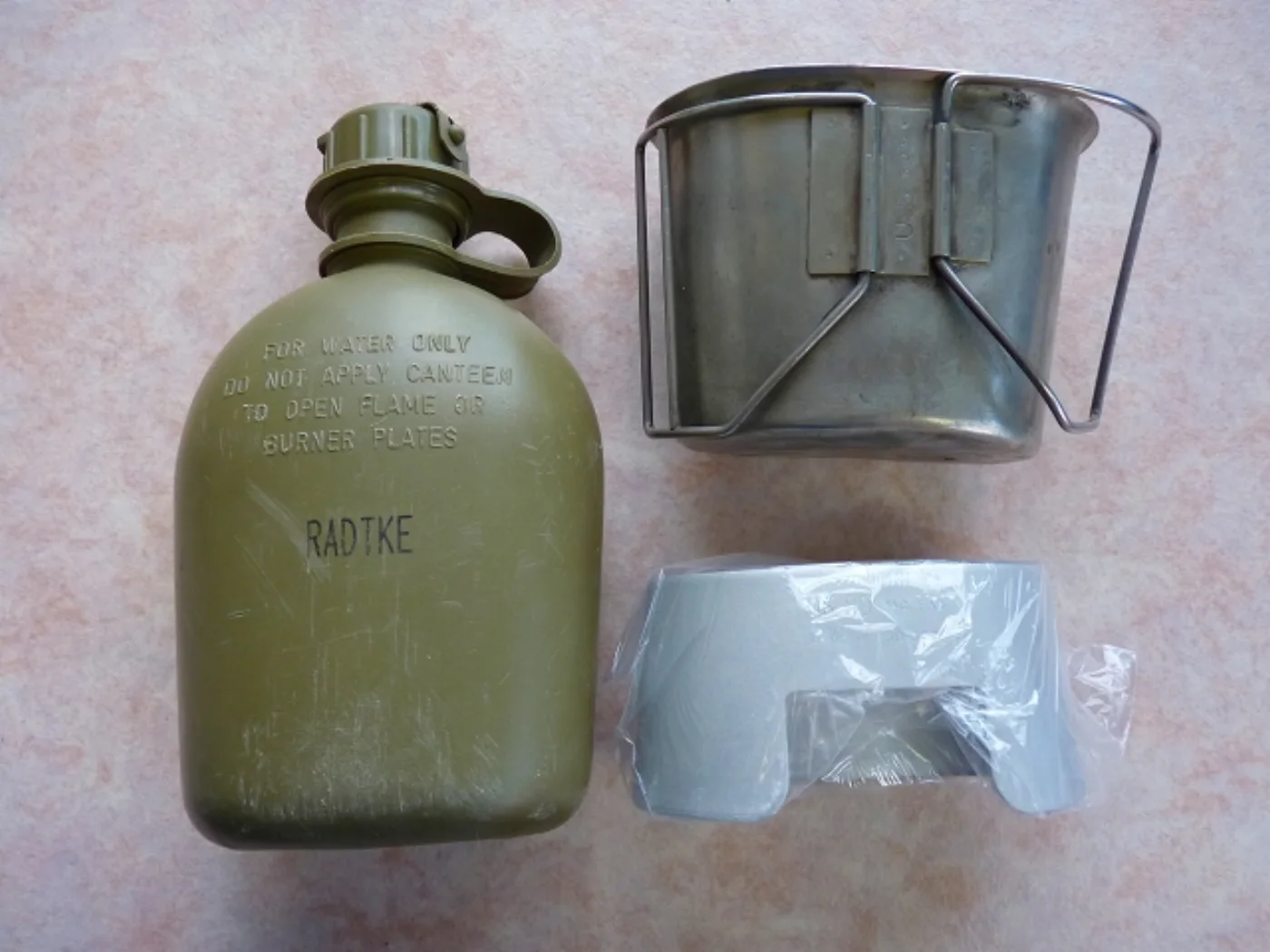 米軍実物 キャンティーン湯沸かし三点セット(水筒・カップ・スタンド) 記録写真4