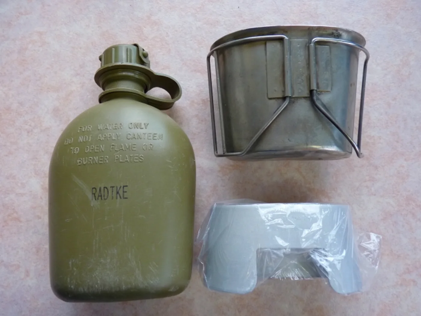 米軍実物 キャンティーン湯沸かし三点セット(水筒・カップ・スタンド) 記録写真5