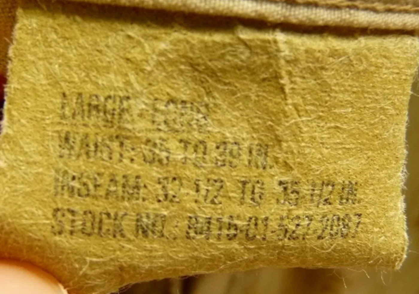 USMC マーパット デザート パンツ L-L 実物 「HOLMAN」名入り 記録写真4